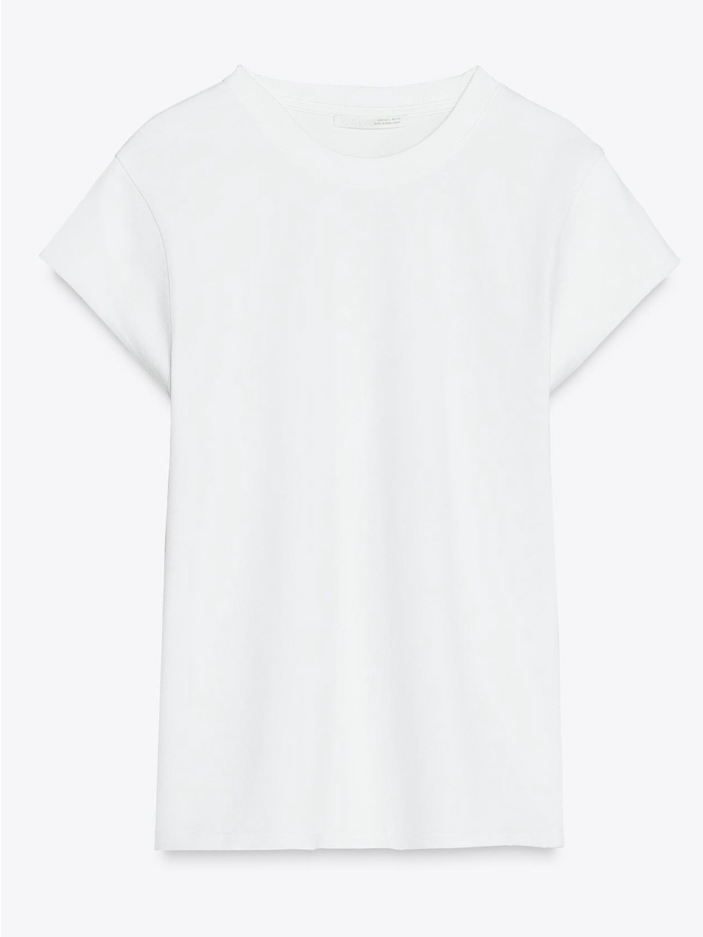 Zara White Short Sleeve Crewneck Tee
